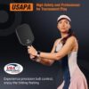 Carbon Fiber Pickleball Paddle, Carbon Fiber Surface (CFS) Pickle Ball Paddles with 16mm Honeycomb Core, Lightweight, Shock-Absorbing Paddle with Anti-Slip Grip, Ideal for Novice & Pro Players