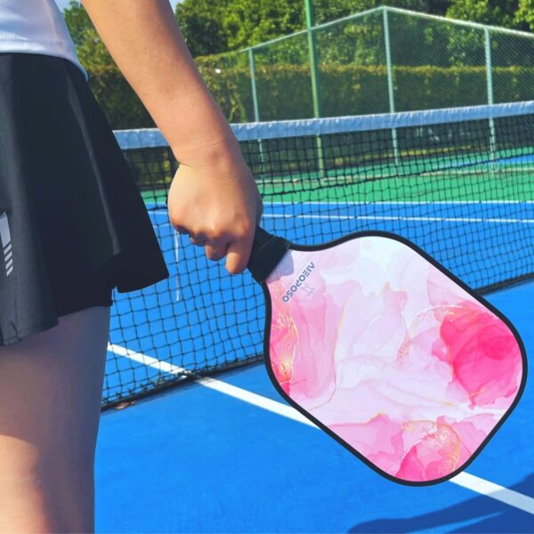 Pickleball Paddles, USAPA Approved Carbon Fiber Pickleball Paddle, Polypropylene Honeycomb Core Pickleball Racket Sets with Wristband & Paddle Cover, Pickleball Gifts for Beginners