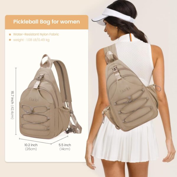 Sucipi Pickleball Backpack for Women - Lightweight Sling Bag for Pickleball and Padel Lovers