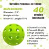 P40 Outdoor Pickleballs Non-Friable & Non-Deformable 2024 USAPA Durability Indoor Pickleballs, Leisure Sports Beginners Club Neon Green 3/12/36 Pack