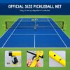 Pickleball Net Set with Wheels and Pickleball Court Marking Kit 22 FT Regulation Size Portable Pickleball Nets with Net Tension Adjuster, 8 Sandbags for Outdoor Indoor Driveway