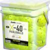 Franklin Sports X-40 Outdoor Pickleballs - Official Ball of USA Pickleball, APP Tour + Pickleball US Open - 3 Packs, 12 Packs, 36 Pickleball Buckets, 50, 100 + 400 Bulk Packs of Regulation Pickleballs