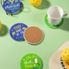 Pickleball Gifts for Women Men Pickleball Lovers 6Pcs Coasters for Drinks Absorbent Ceramic Stone Coasters with Metal Holder Stand Cup Placemat Funny Christmas Pickleball Gift Idea Home Decor