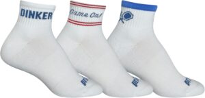 Prince Comfortable Moisture-Wicking Pickleball Ankle 3 Pack Socks- Size Medium-Women & Men