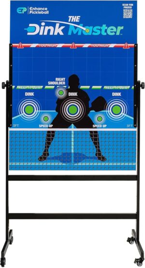 Enhance Pickleball Dink Master, Portable Pickleball Trainer, Dink Master Pickleballs Practice Board for Solo Training, Adjustable Pickle Ball Rebounder, Dinkmaster Pickleballs Board with Stand