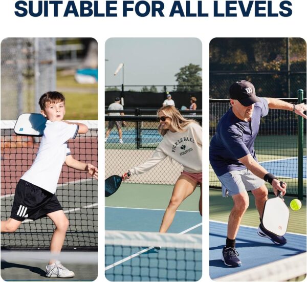 BGOJAB Pickleball Practice Rebounder Board with Target Net, 2 in 1 Pickleballs Training Equipment for Accuracy and Skill Development, Pickleball Dink Master Solo Trainer for Kid/Youth/Adult
