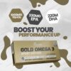 Gold Omega 3 Sport Edition - Pack of 120 Capsules, Quality Omega 3, Immunity Booster Cold-Water Fish Oil Ensuring 65% Content for Optimal Performance Ideal for Athletes