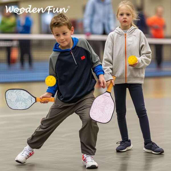 Pickleball Paddles Set of 2, USAPA Approved Pickleball Set with 4 Pickleball Balls, Gifts for Men Women Beginners