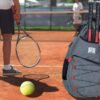 Tennis Bag for Men Women, Racquetball Pickleball Paddle Squash Sling Bags Crossbody Sports Backpack Adult with USB Charge Port
