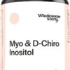 Wholesome Story Myo-Inositol & D-Chiro Inositol Supplement for Women | Fertility Supplements for Hormonal Balance & Ovarian Health Support | Myoinositol | Ideal 40:1 Ratio | 30 Servings