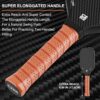CZRR Pickleball Training Paddle, 3K Carbon Fiber Particle Paint Frosted Surface, 16mm Polypropylene Honeycomb Core Training Paddle with Extra Long Handle