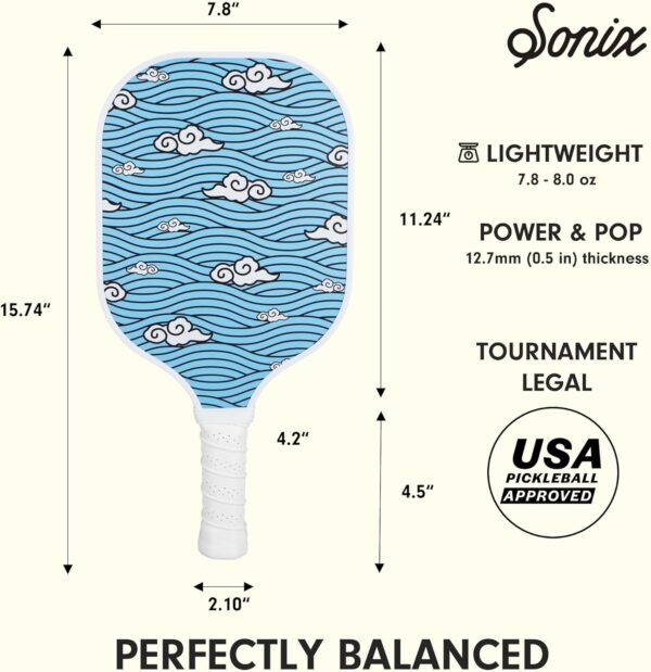 Sonix | Pickleball Paddles Set of 2 | USAPA Approved | Fiberglass Surface, Honeycomb Core | Mixed 2-Pack Paddles