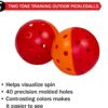 GAMMA Two-Tone Outdoor Training Pickleballs, Red/Orange, Yellow/Red, Green/Purple, Practice, High Visibility, Consistent Bounce, Durable, Spin, Tournament Training, 3 Pack, 6 Pack,12 Pack