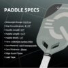 Pickleball Paddle, 20mm Polypropylene Honeycomb Core, T700 Carbon Fiber Surface Pickleball Paddle with High Grit Spin, USAPA Approved Professional Thermoformed Pickleball Paddles