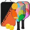 Pickleball Paddles Set of 2 - USAPA Pro Pickle Ball Rackets Set with Balls & Bag
