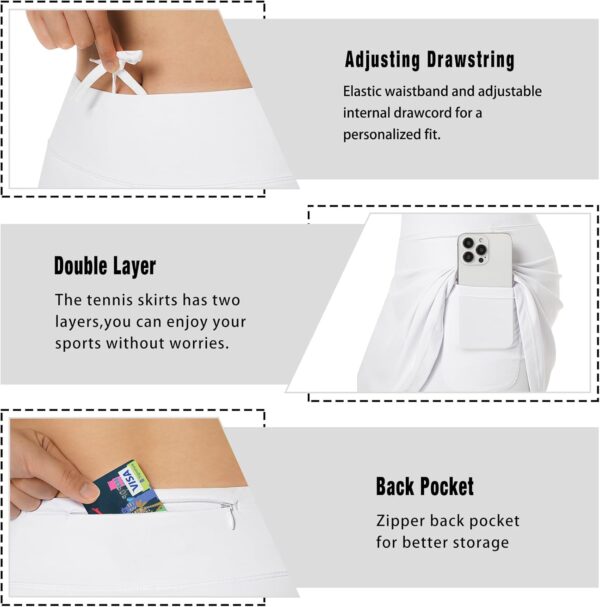 beroy Running Skirts Tennis Golf Skorts for Women - Women Workout Skirts with Pockets