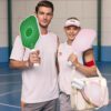 TuErcao Pickleball Bags for Women, Pickleball Gifts Cute Pickleball Paddle Bag for Men Tennis Tote Bag with Fence Hook Accessories