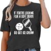 Women Pickleball Shirt Pickle Baller Letter Print T-Shirt Pickleball Lovers Gift Casual Summer Holiday Tee Tops