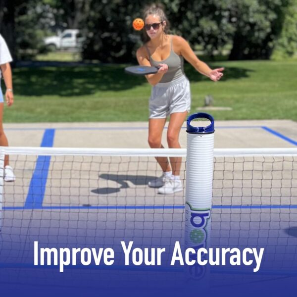 3-in-1 Pickleball Collector Tube, Target Practice & Net Height Check. Indoor/Outdoor - 16 Ball Capacity. Commercial Grade Designed by Certified Pickleball Instructor. Made in The USA