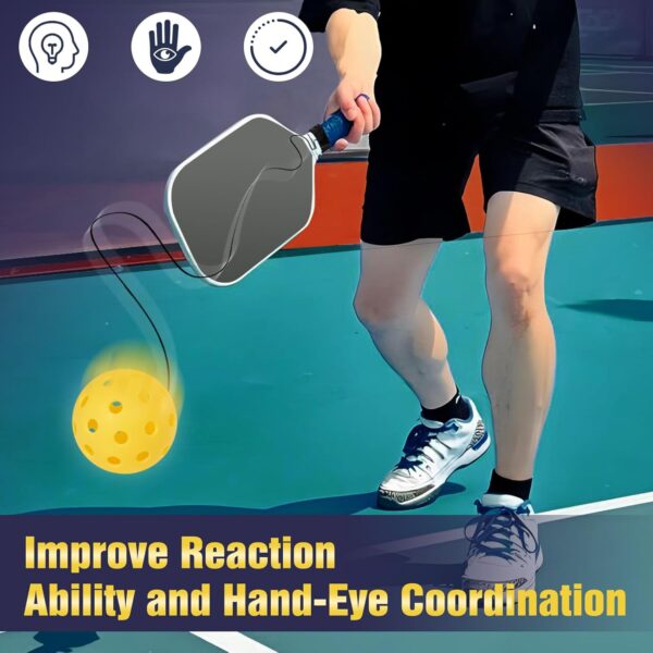 Pickleball Trainer - Continuous Rebound Ultimate Pickleball Drills Enhance Reaction Time & Hand-Eye Coordination - Ideal Gift for All Skill Levels (Paddle Not Included)