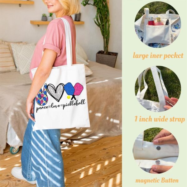 Tote Bag for pickleball Sport Lovers, Gifts Tote Bag for pickleball Fans Shopping Grocery Book Bag, Small Practical Gifts for pickleball Club Members Friends Partener Trainer Besties Coach