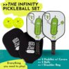 Big Dill Pickleball Paddle Set 2-Pack Pickleball Paddles with Outdoor Pickleball Balls, Paddle Covers & Carry Bag | Pickleball Paddles Set of 2 USAPA Approved