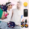 Pickleball Paddles Set of 2，Fiberglass Surface Pickleball Racket with Honeycomb Core, Set Includes 2 Pickleball Rackets，4 Balls ，1 Bag, for Men Women Beginners