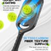 Warping Point Ascent Pickleball Paddle | Carbon Fiber Racket with Aero Throat & Textured Grit Surface | Hexa Polymer Core | USAPA Approved for Swing Speed & Control