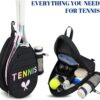 Tennis Bags for Women Girl, Tennis Sling Crossbody Backpack, Water Resistant Tennis Bag for Pickleball, Tennis, Racketball (Black)