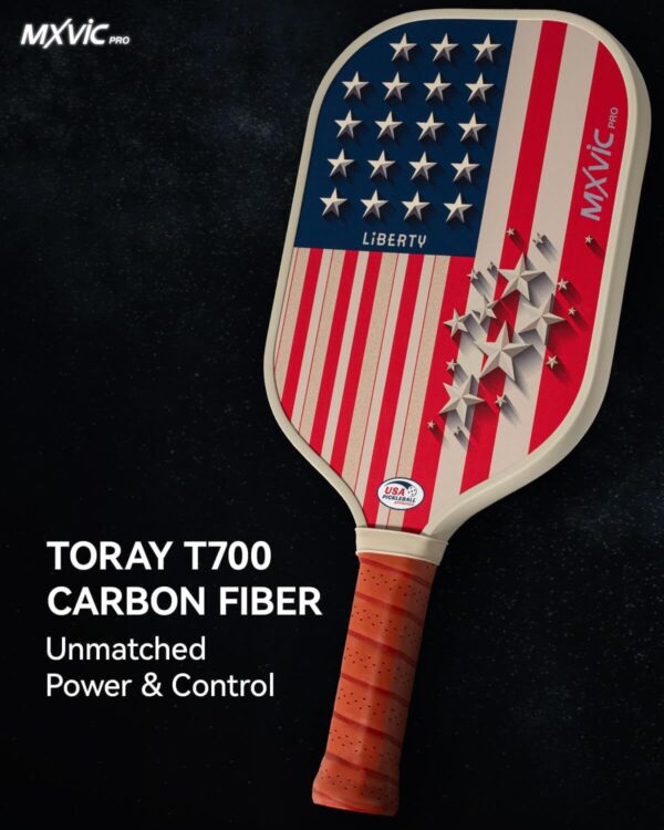 Pro Pickleball-Paddle 16mm, T700 Carbon Fiber Textured Surface (CFS), USAPA Approved Hybrid Control Paddle with Cover, 2025 High Grit & Spin Racket, Intermediate, Advanced