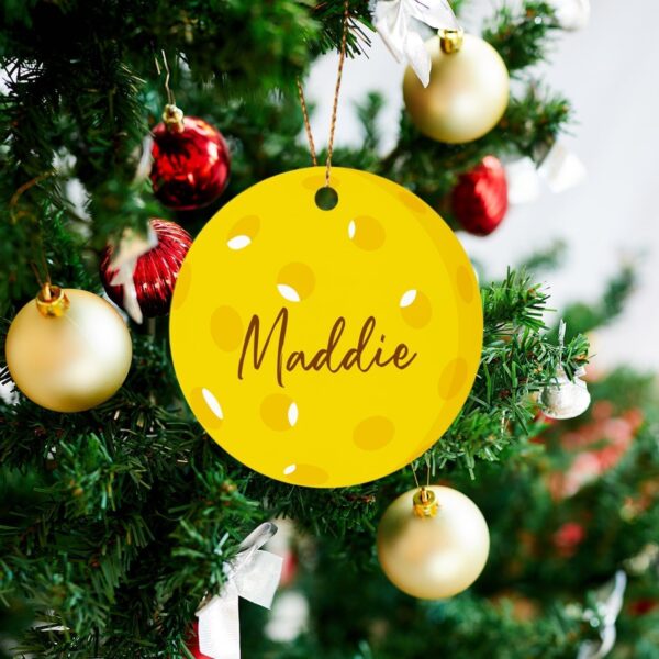 Pickleball Christmas Ornaments with Name, Personalized Pickleball Sports Christmas Ornament 2024, Custom Pickleball Player Gift Idea, Pickleball Lovers Ornament, Sport Xmas Ornament, Pickleball Decor