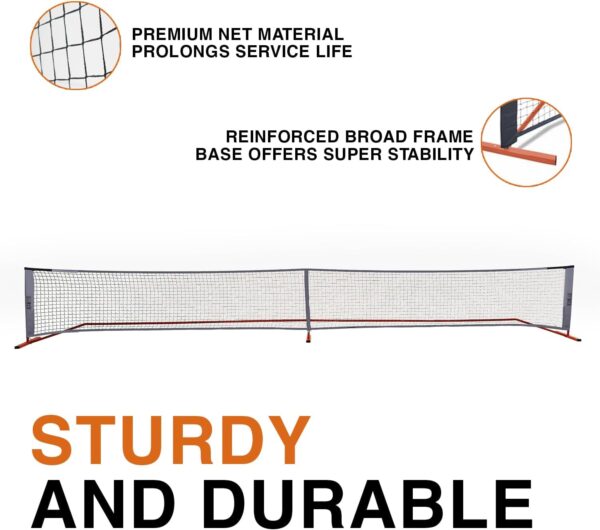 DYNAX Portable Pickleball Net - USAPA Official Size 22FT - Indoor/Outdoor Regulation - Full Court Size - Ideal Driveway Size Metal Frame - Portbale Design - Duffle Bag
