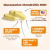Glucosamine Chondroitin MSM and Turmeric Supplement - Joint Support Supplement for Women & Men with Boswellia & Glucosamine Sulfate 1500 mg. Used for Cartilage & Joint Health & Flexibility 90 Capsules