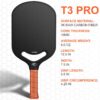 Carbon Fiber Pickleball Paddle with Aero Throat, USAPA Approved Pickleball Racket for Power & Control, Polymer Honeycomb Core, Textured Carbon Grit Surface, Pickle Ball Paddles