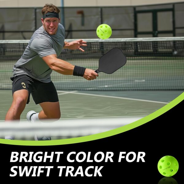 Indoor Pickleball Balls 6 Pack | 12 Pack, 26 Holes Pickleballs, High Bounce & True Flight, Well Balanced Pickle Balls for All Style Pickleball Paddles & All Skill Levels (Neon Green, Orange)