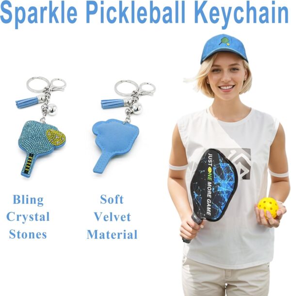 Pickleball Charm, Women Pickleball Keychain Accessories for Bag, Keys, Handbags