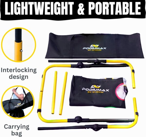 PodiuMax Pickleball Target Net, Portable Training Aid for Accuracy and Skill Development
