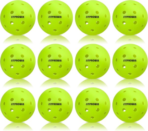 FITPROWIN Sports Outdoor Pickleballs,4/12/36 Pack X-40 Outdoor Pickleball Balls, High Visibility & Bounce Green,Durable