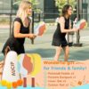 Pickleball Paddles, USAPA Approved Cute Pickleball Paddles Set of 2, Polypropylene Honeycomb Core, Fiberglass Pickleball Set with 2 Pickleball Rackets, 4 Pickleball Balls, 1 Pickleball Bag for Women