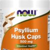NOW Foods Supplements, Psyllium Husk Caps 500 mg, Non-GMO Project Verified, Natural Soluble Fiber, Intestinal Health*, 200 Veg Capsules