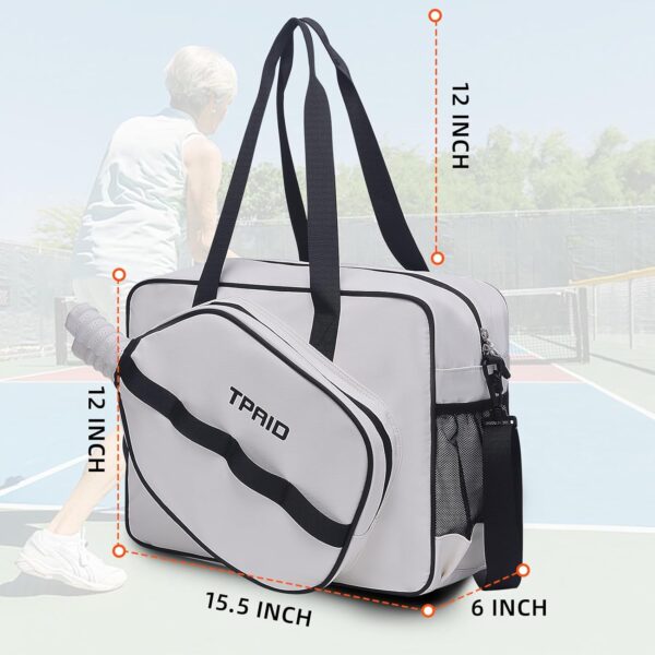 Lovvento Pickleball Bag Sling Tote Hanbag: Pickleball Crossbody Bags Fits 2 Paddles with Shoe Compartment and Adjustable Shoulder Strap