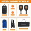 Small Mini Pickleball Net 5FT Portable Game Pickleball Practice Net for Driveway, Outdoor Indoor Pickle Ball Equipment Dink Training Aid