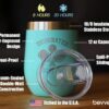 Designated Dinker - Wine Tumbler Glass with Sliding Lid - Stainless Steel Insulated Mug - Funny Pickleball Themed Gifts and Decor - Teal