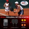 BAGAIL Pickleball Paddles, USAPA Approved Fiberglass Surface Pickleball Set, Lightweight Pickle Ball Rackets with 4 Balls, 1 Bag, Designed in California for Traction and Stability