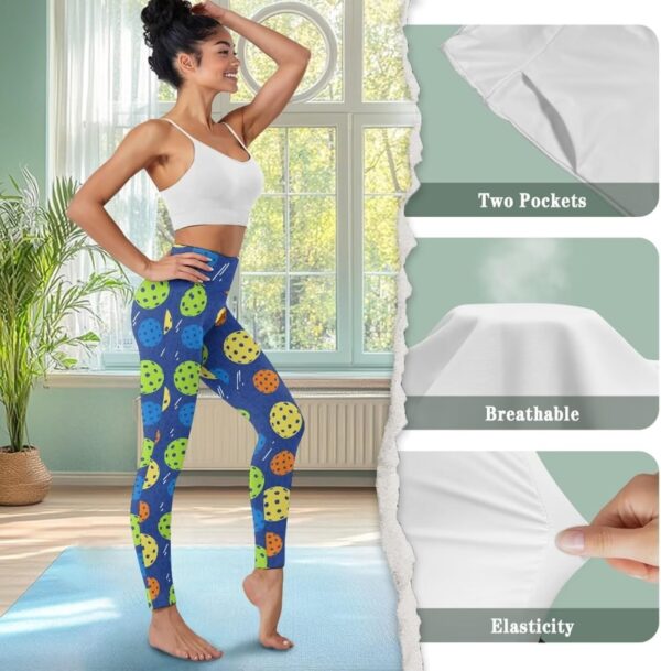 Women’s Yoga Leggings Stretch High Waisted Long Pants Tummy Control Workout Leggings with Pockets for Women