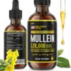 HERBIFY Mullein Drops - Lung Cleanse - Leaf Extract - Powerful Mullein for Immune Support,Detox & Respiratory Support - Made in USA - Lung Cleanse for Smoker - 4 Oz