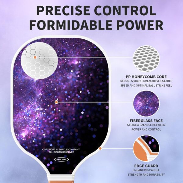 Pickleball Paddles Set of 2 Super Value Set with 2 Pickleball Fiberglass Rackets 4 Balls 2 Pickleball Grip Tapes 2 Sports Towels 1 Pickleball Bag Outdoor Gift for Beginners Family Friends…