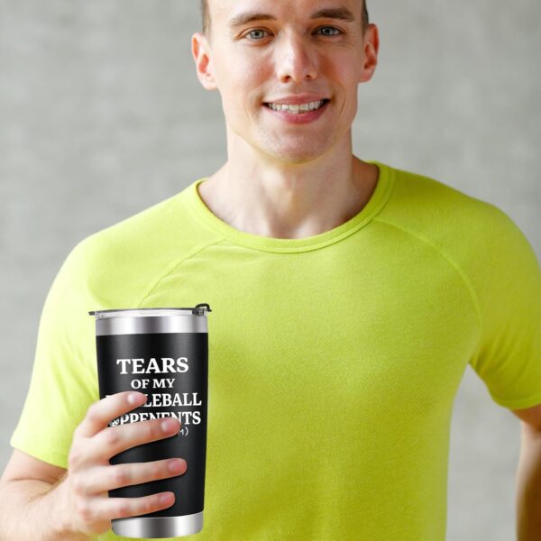 KOOLDRINK Tears of My Pickleball Opponents Tumbler-Pickleball Lover Fan Gifts-Funny Pickleball Gifts for Men,Dad,Him,Best Friend,Sport Player-Insulated Tumbler Black 20oz