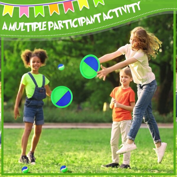 Vinsot Toss and Catch Game Set 40 Paddles 20 Balls Beach Yard Family Outdoor Sports Games Toss and Catch Set with Paddles Ball Nylon