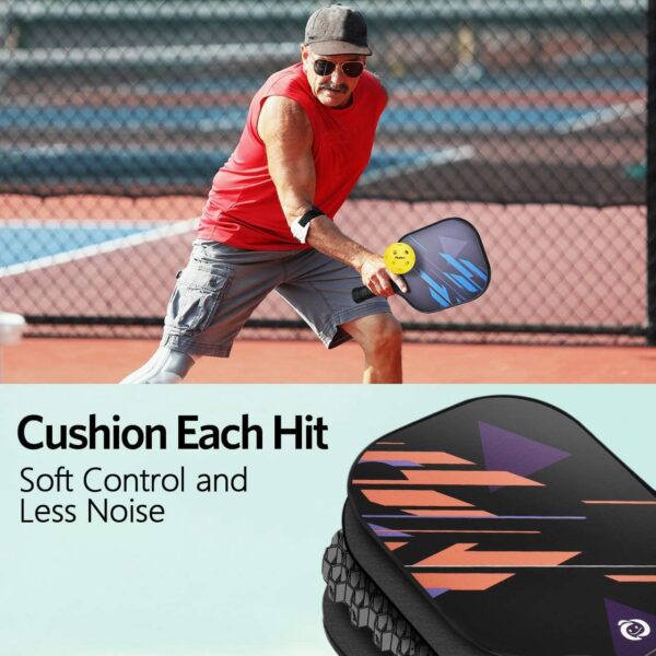 niupipo Pickleball Paddles Set of 2/4, USAPA Approved Lightweight Pickleball Rackets, Durable Fiberglass Surface with Polypropylene Honeycomb Core, Cushion Grip and Carry Bag